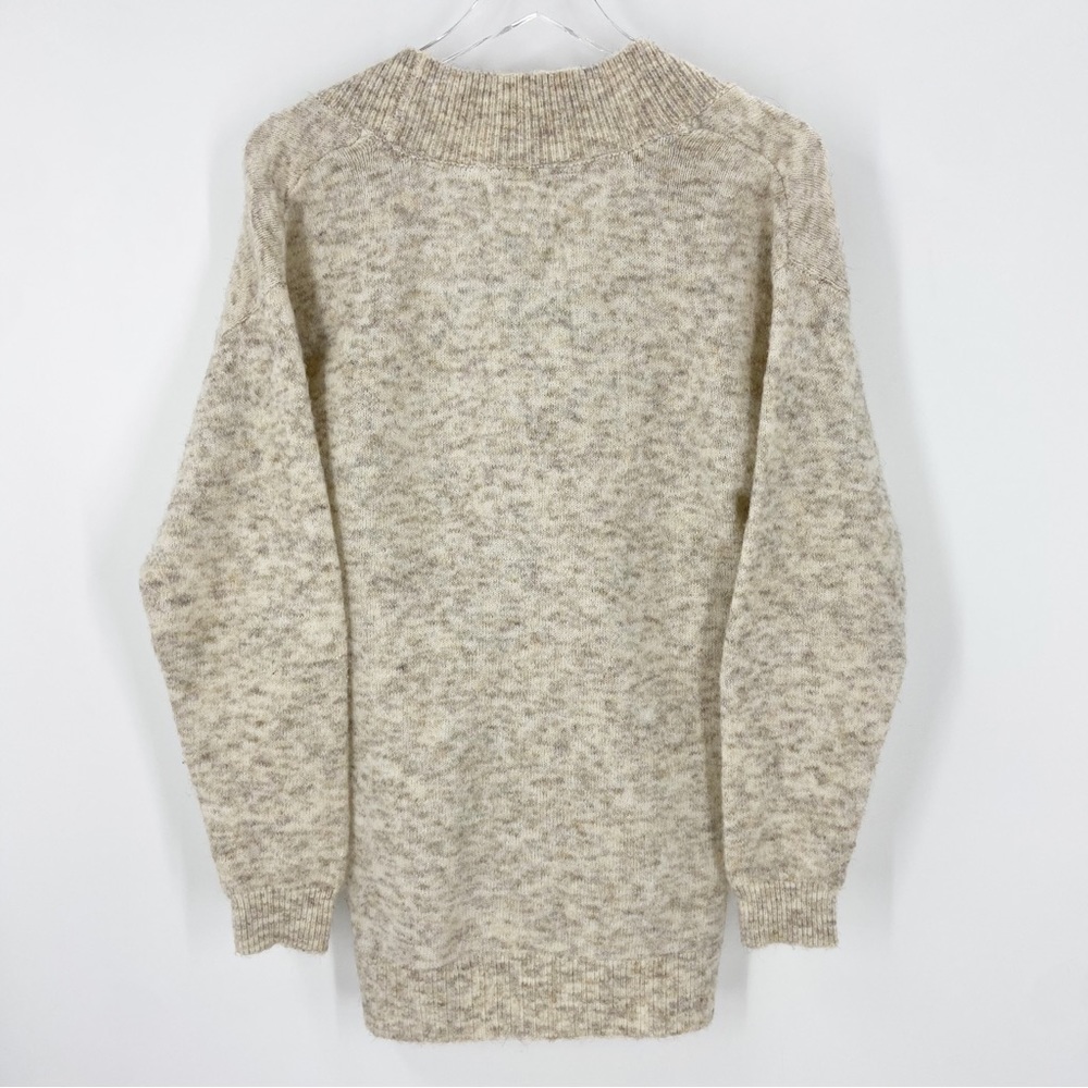 Anthro Low V Neck Cream Tan Sweater Womens XS - Picture 7 of 7